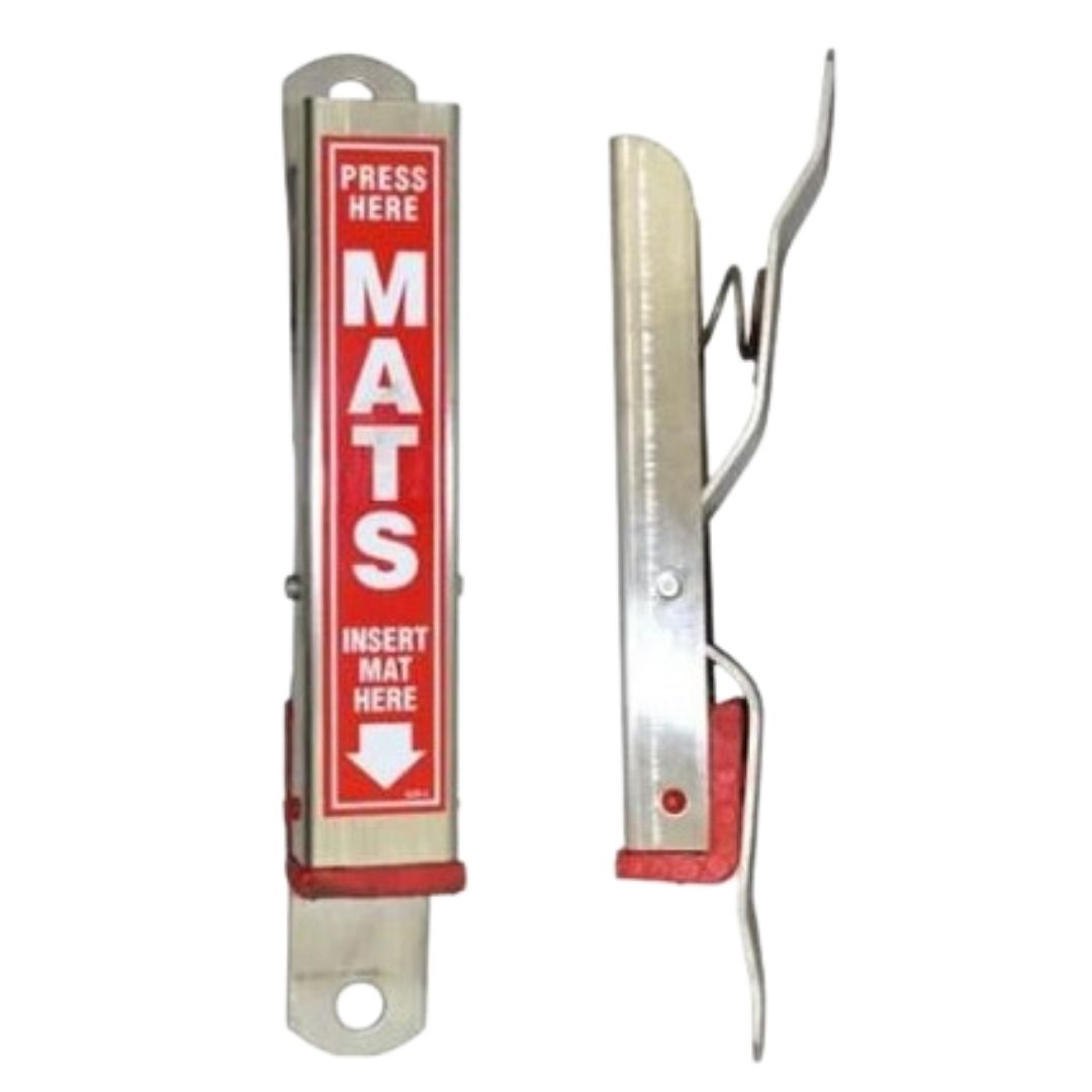 Home-2 stainless steel floor mat clamp red & blue