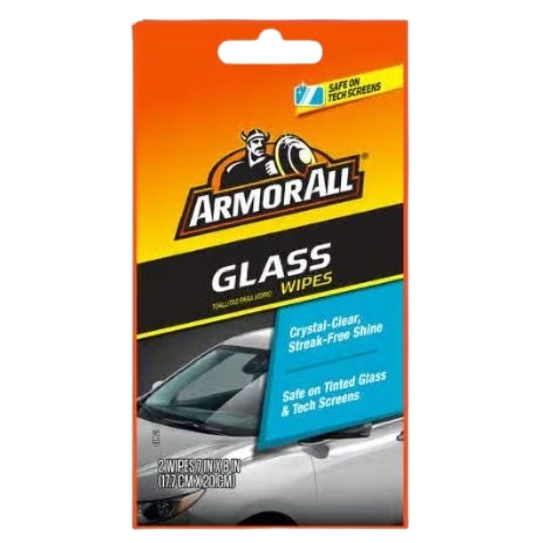 armor all glass wipes (2 count) 100 per case