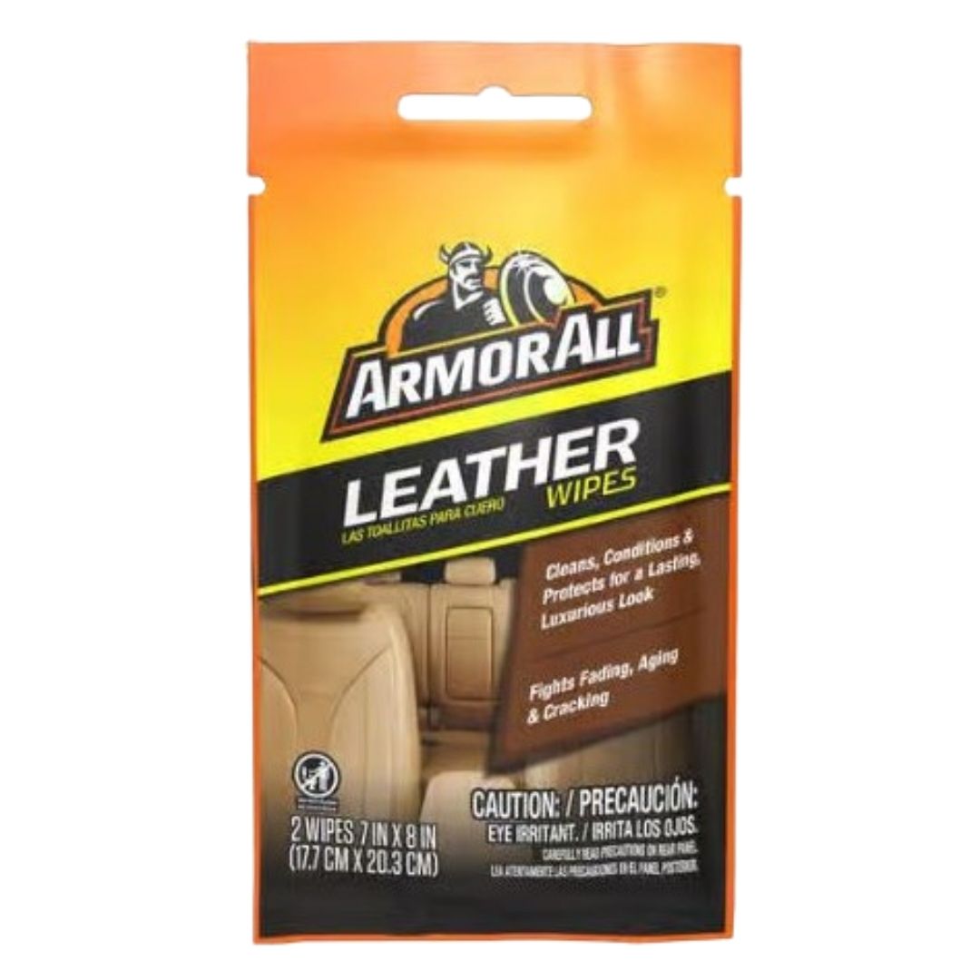 armor all leather care wipes 2 count pack 100 per case