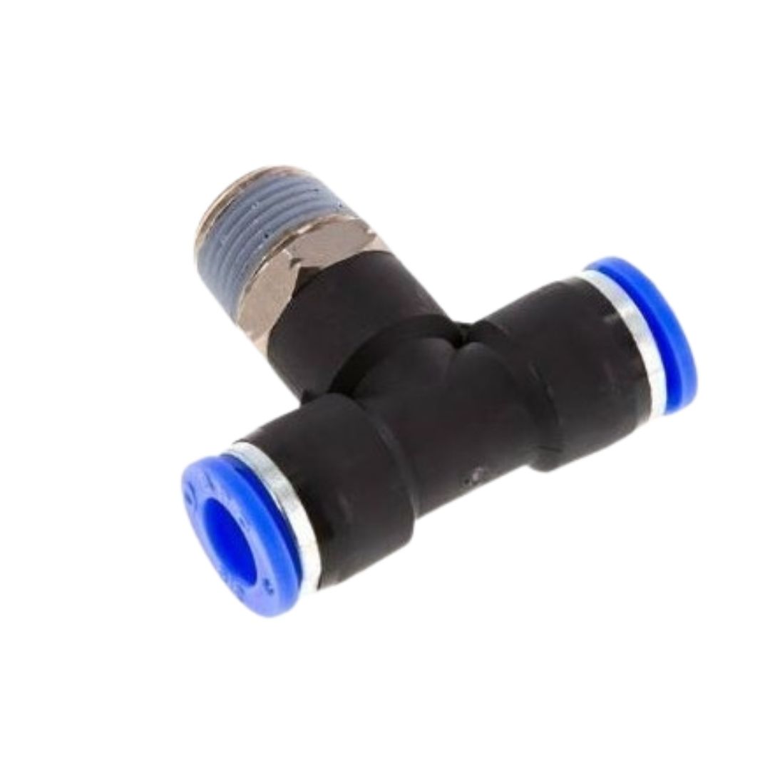 brass barstock male 3/8 inch street pipe tee fitting